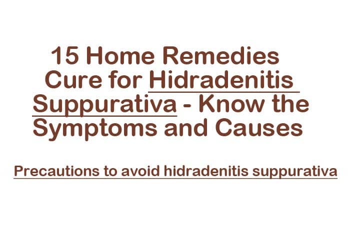 Home Remedies Cure for Hidradenitis Suppurativa